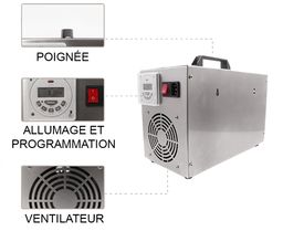 Générateur d'ozone 10g/h - FU-QB10g METAL - France UV-C