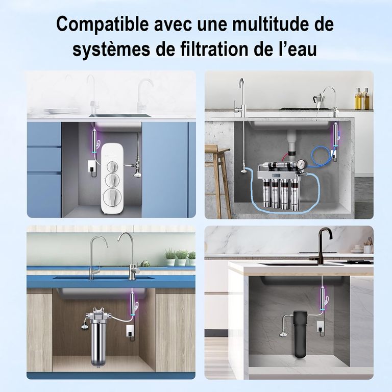 Stérilisateur UVC LED série médicale et véhicules-  Compatibilité avec de nombreux systèmes de filtration de l'eau - France UV-C