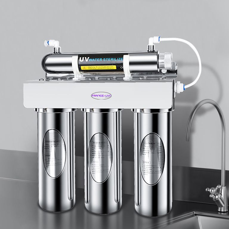 FU-H401-UV Filtration de l'eau du robinet - Modèle à mettre sous l'évier - France UV-C