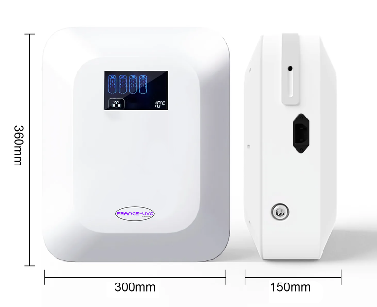 Dimensions du Générateur d'eau ozonée 0.5 à 3.5mg/L (PPM) - France UV-C