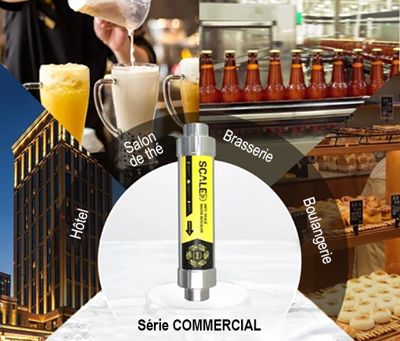 Applications adoucisseurs d'eau sans sel série COMMERCIAL - France UVC