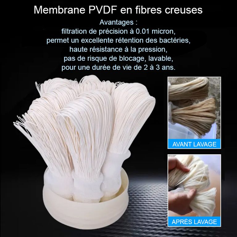FU-WHPVDF-01 Filtration de l'eau courante - Installation sous l'évier, dans un garage ou zone de maintenance - France UV-C