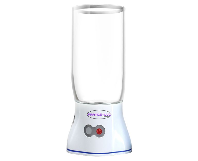 Verre rince bouche à eau ozonée pour se gargariser, désinfecter les brosses à dents - concentration en ozone élevée de 0.5 à 2.6mg/L (PPM) - France UVC