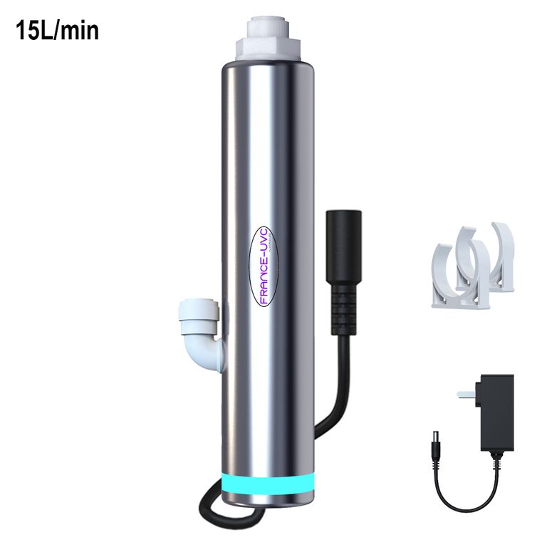 Stérilisateur d'eau UVC LED avec sa connexion jack femelle - France UV-C