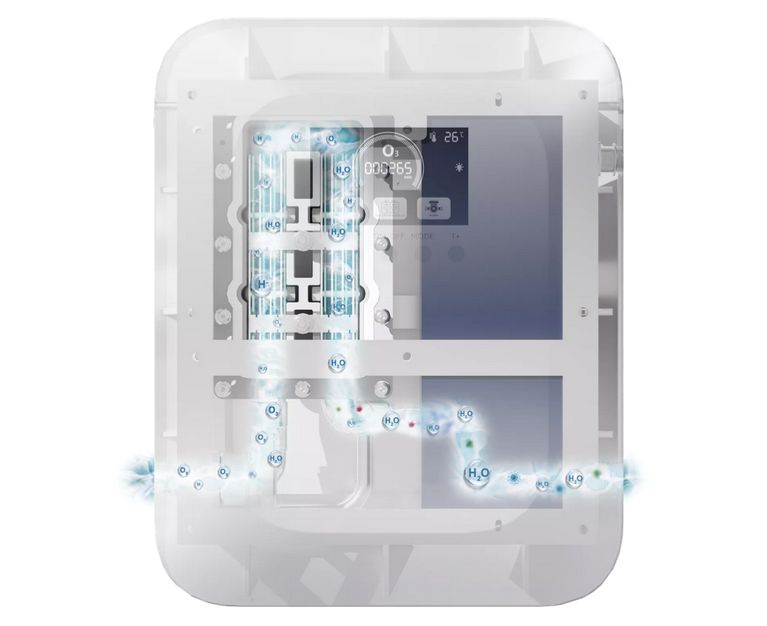 Intérieur du Générateur d'eau ozonée 0.5 à 3.5mg/L (PPM) - France UV-C