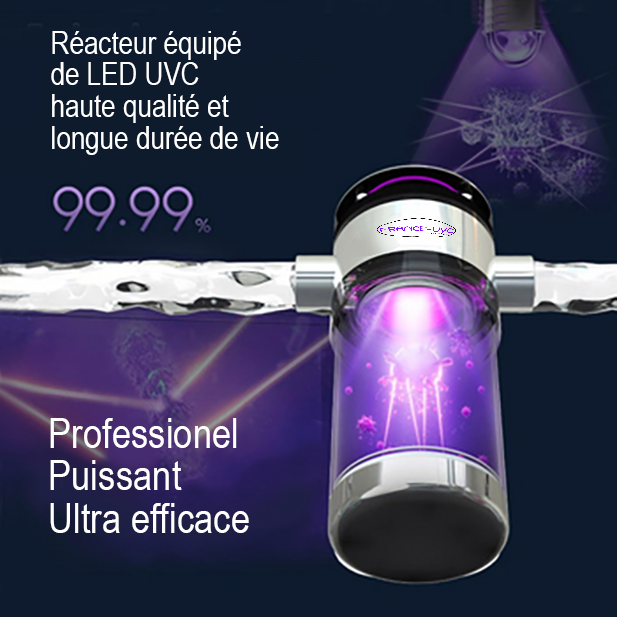 Réacteur UVC LED pour désinfecter toute l'eau de la maison - Haute qualité et longue durée de vie - France UVC