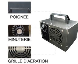 Générateur d'ozone 10/ 5 et 3.5g/h - FU-P10g - FU-P5g - FU-P3.5g - France UV-C
