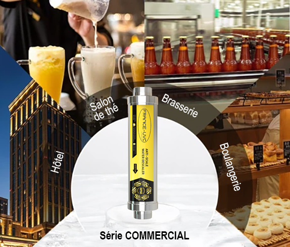 Applications adoucisseurs d'eau sans sel série COMMERCIAL - France UVC
