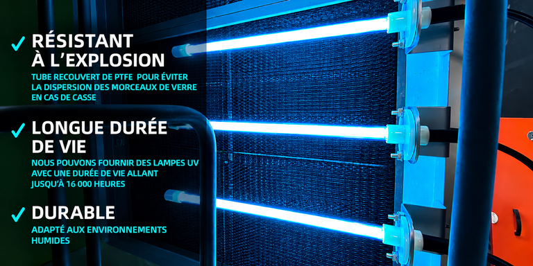 Kit tube UVC aimanté résistant à la casse et longue durée de vie - France UVC