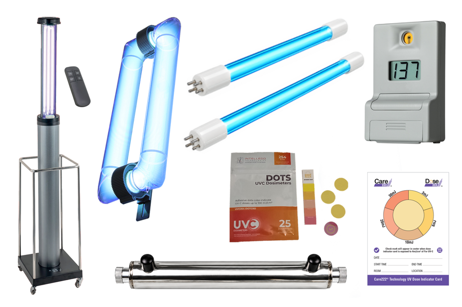 Lampes désinfection UV-C + ozone, tubes et dosimètres UV-C patchs ou numérique - France UVC