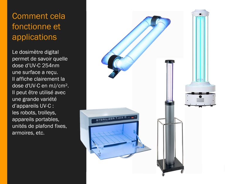 Dosimètre digital UV-C 254nm - comment ça fonctionne et applications - France UV-C